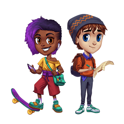 illustration of noah and olivia