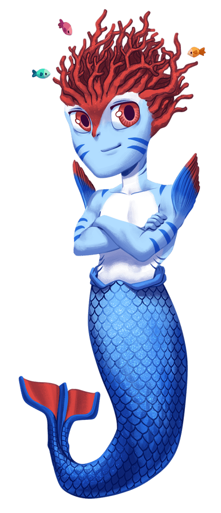 illustration of merman