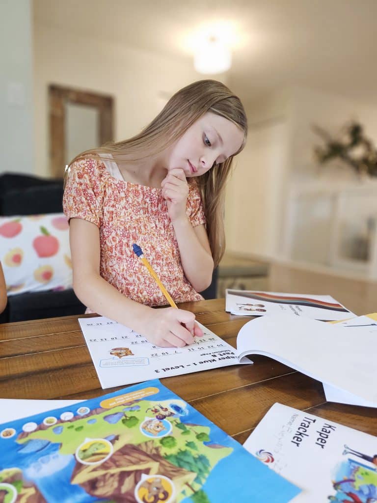 a girl thinking while using Kaper Kits
