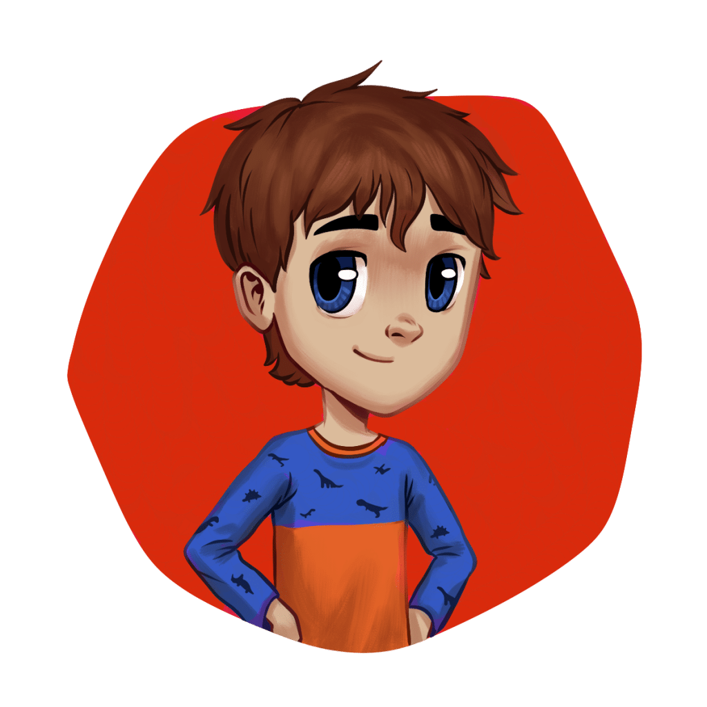 illustration of a boy in pajamas