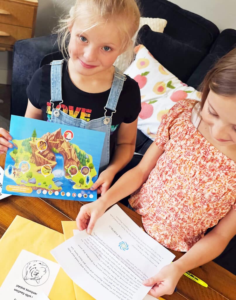 two girls so excited about their Kaper Kits