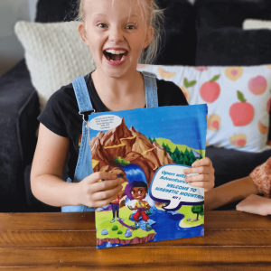 Happy Girl with a Kaper Kit