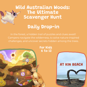 main image for drop-in sessions for the Australian scavenger hunt themed summer camp.