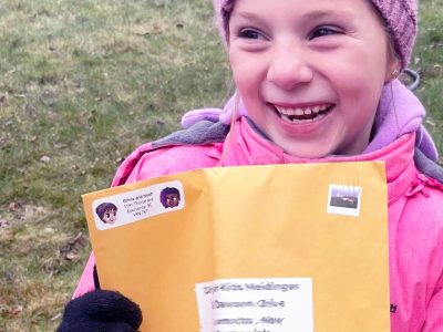 Kaper kid getting her kaper kit in the mail